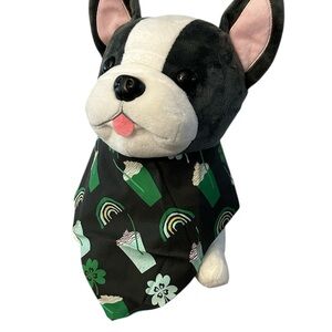 St Patrick’s day Dog Bandana NEW Green and Black coffee cups rainbows clovers